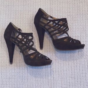 Linea Paolo black suede heels (size 7M)